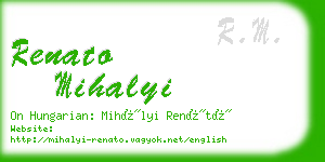 renato mihalyi business card